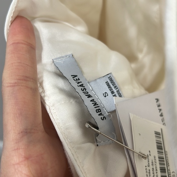 Sabina Musayev Lincoln Vest Dress in White Snow - Picture 10 of 16